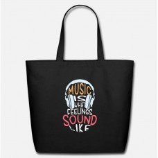 Music Is The Greatest Gift Black Eco-Friendly Tote Bag